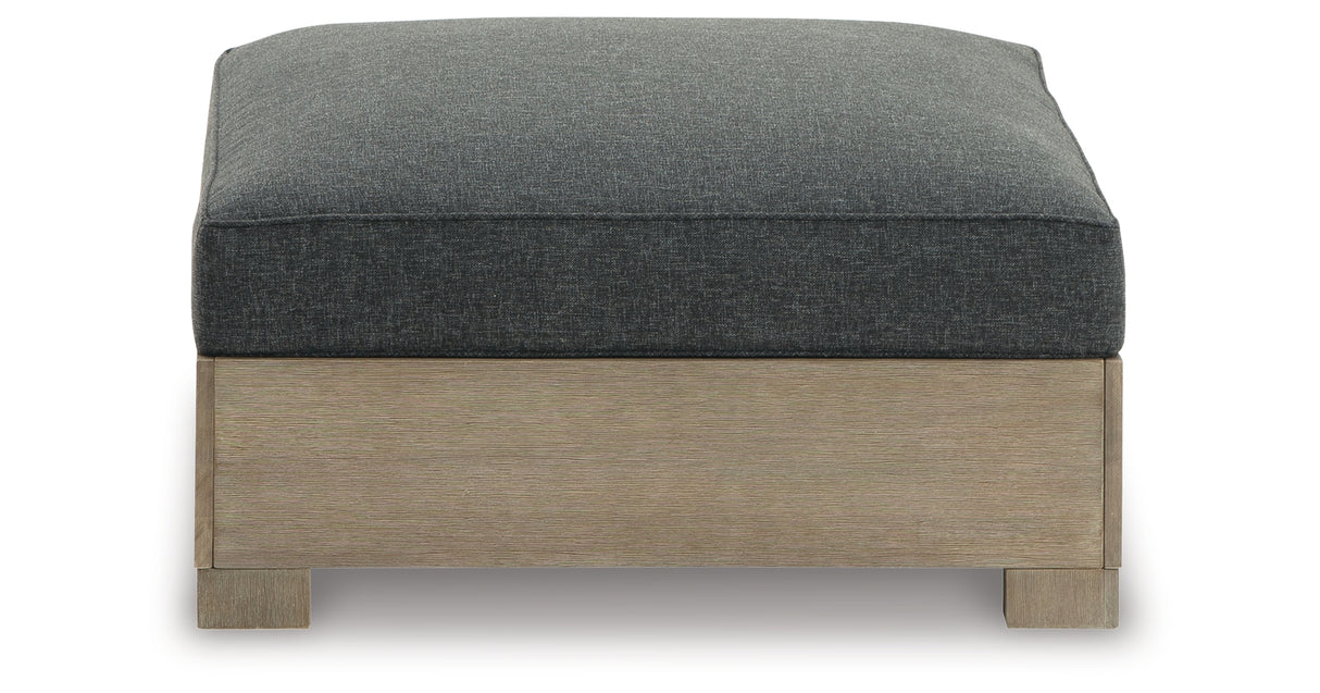 CITRINE PARK Brown Outdoor Ottoman with Cushion from Ashley Furniture - Luna Furniture