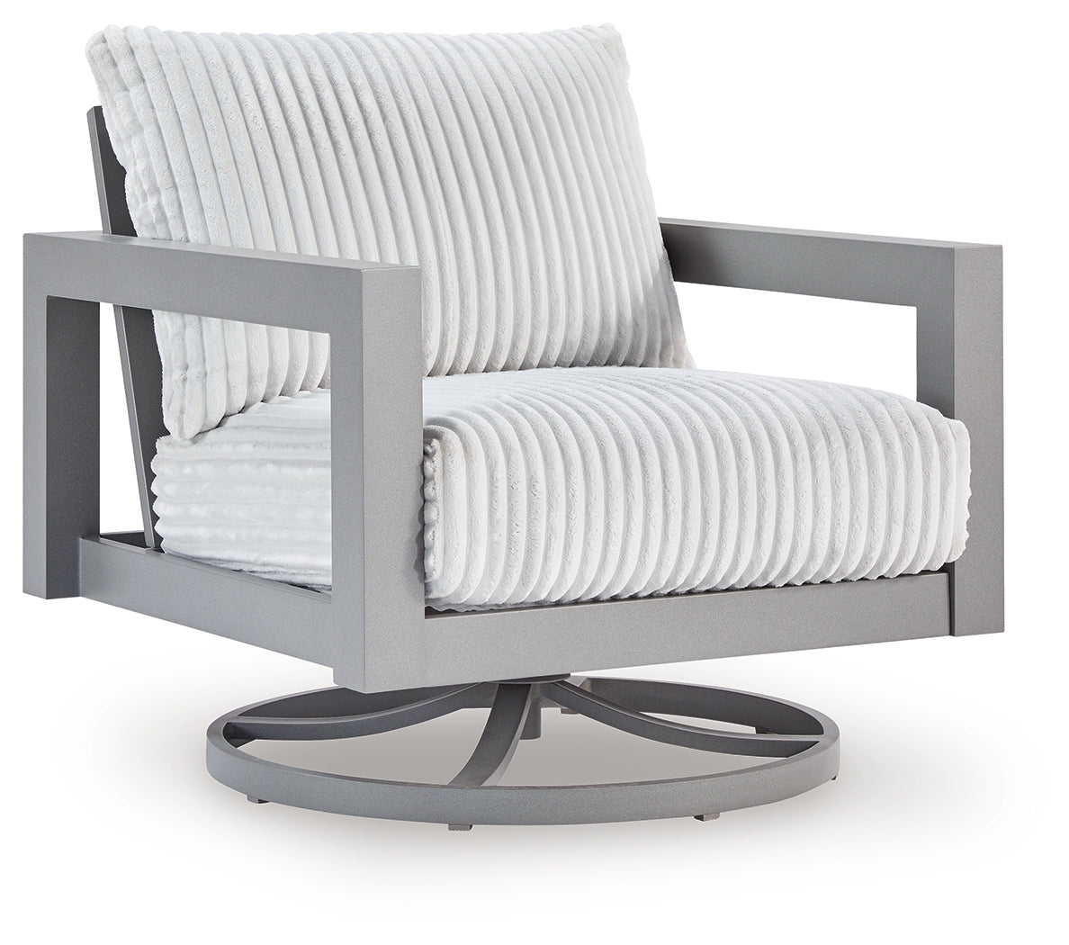 Hurley Park Gray Outdoor Sofa, 2 Lounge Chairs and Coffee Table from Ashley Furniture - Luna Furniture