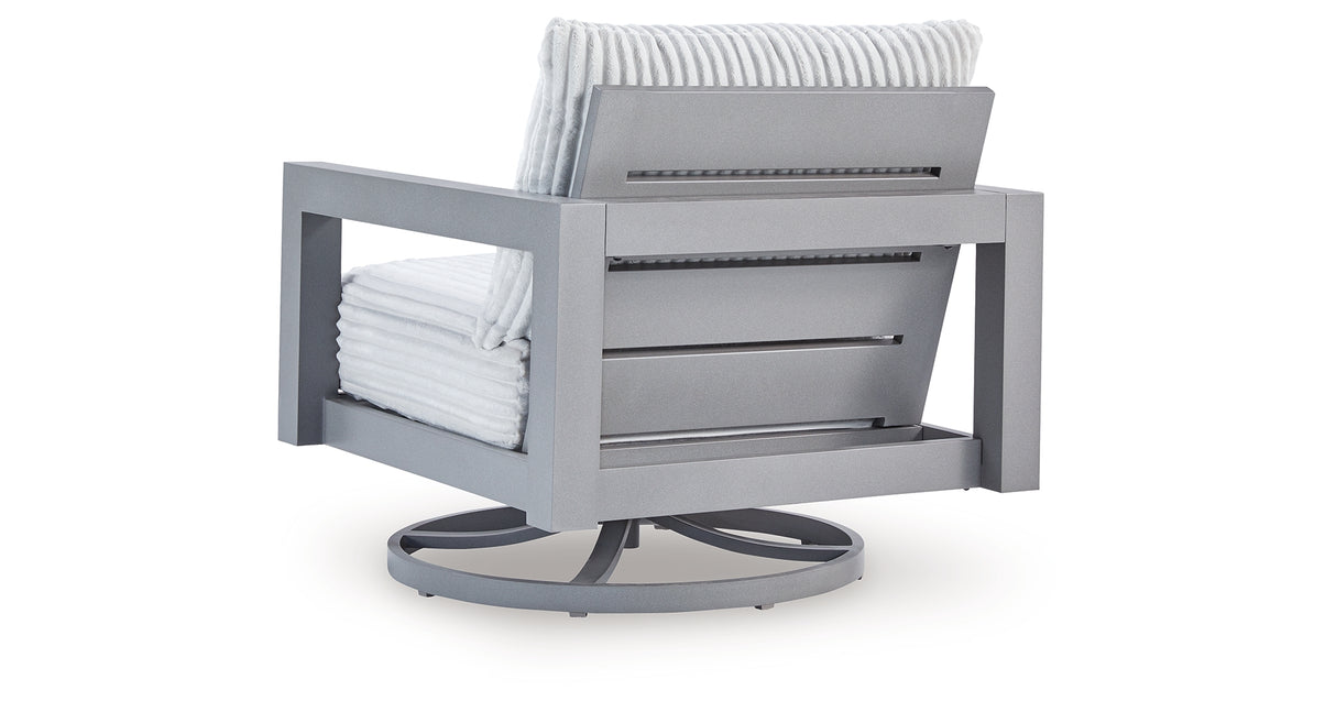 Hurley Park Outdoor Sofa with 2 Lounge Chairs in Gray from Ashley Furniture - Luna Furniture