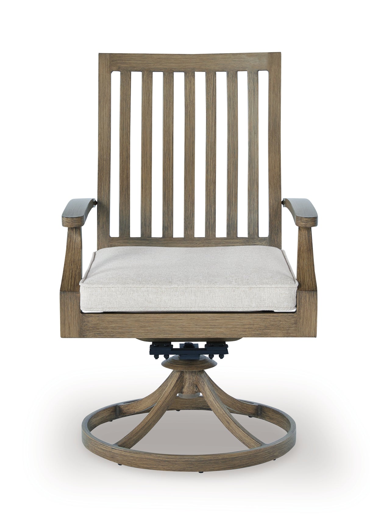 Rainier Ranch Outdoor Dining Table and 6 Chairs in Brown/Beige from Ashley Furniture - Luna Furniture