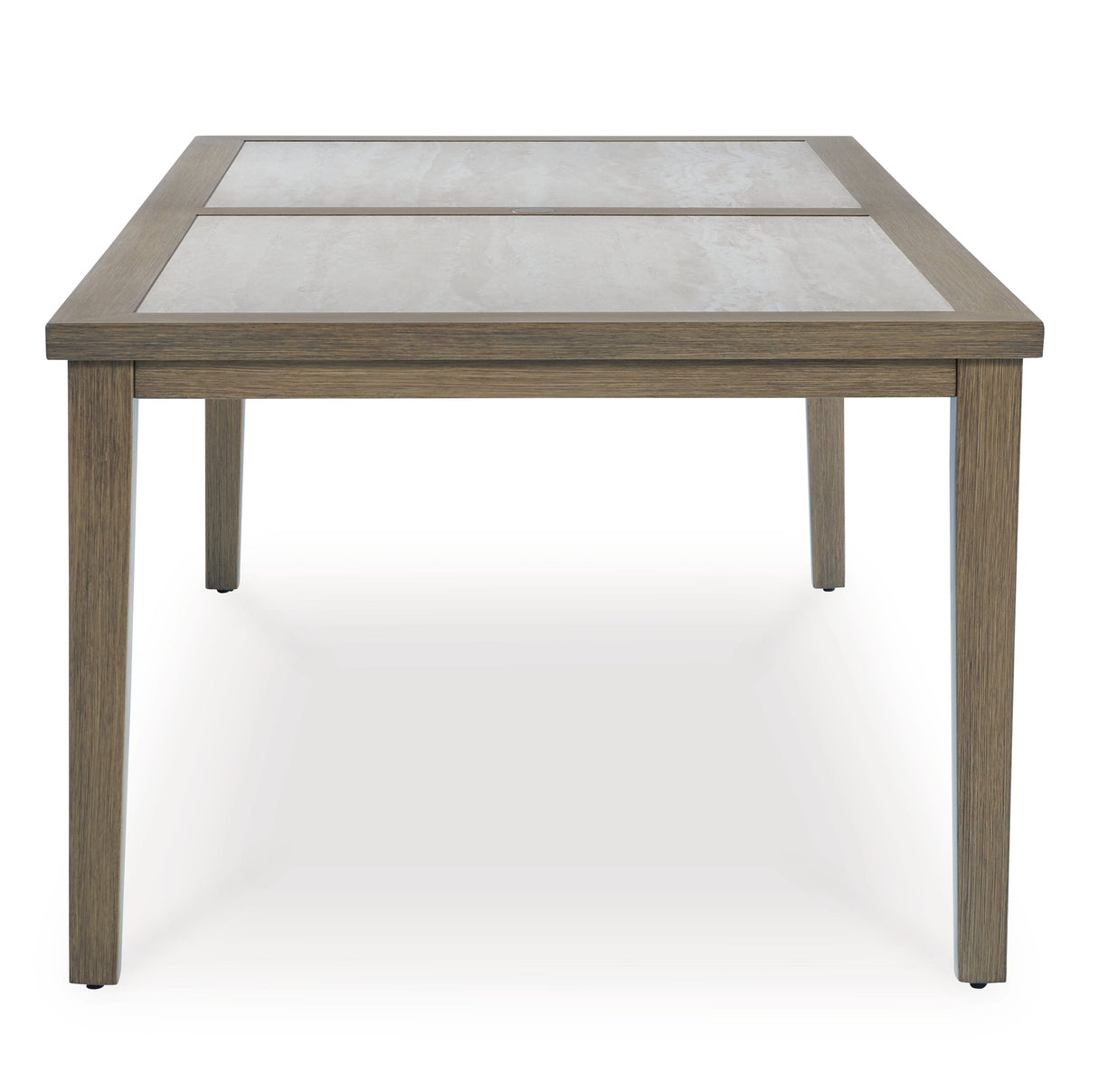 Rainier Ranch Outdoor Dining Table and 6 Chairs in Brown/Beige from Ashley Furniture - Luna Furniture