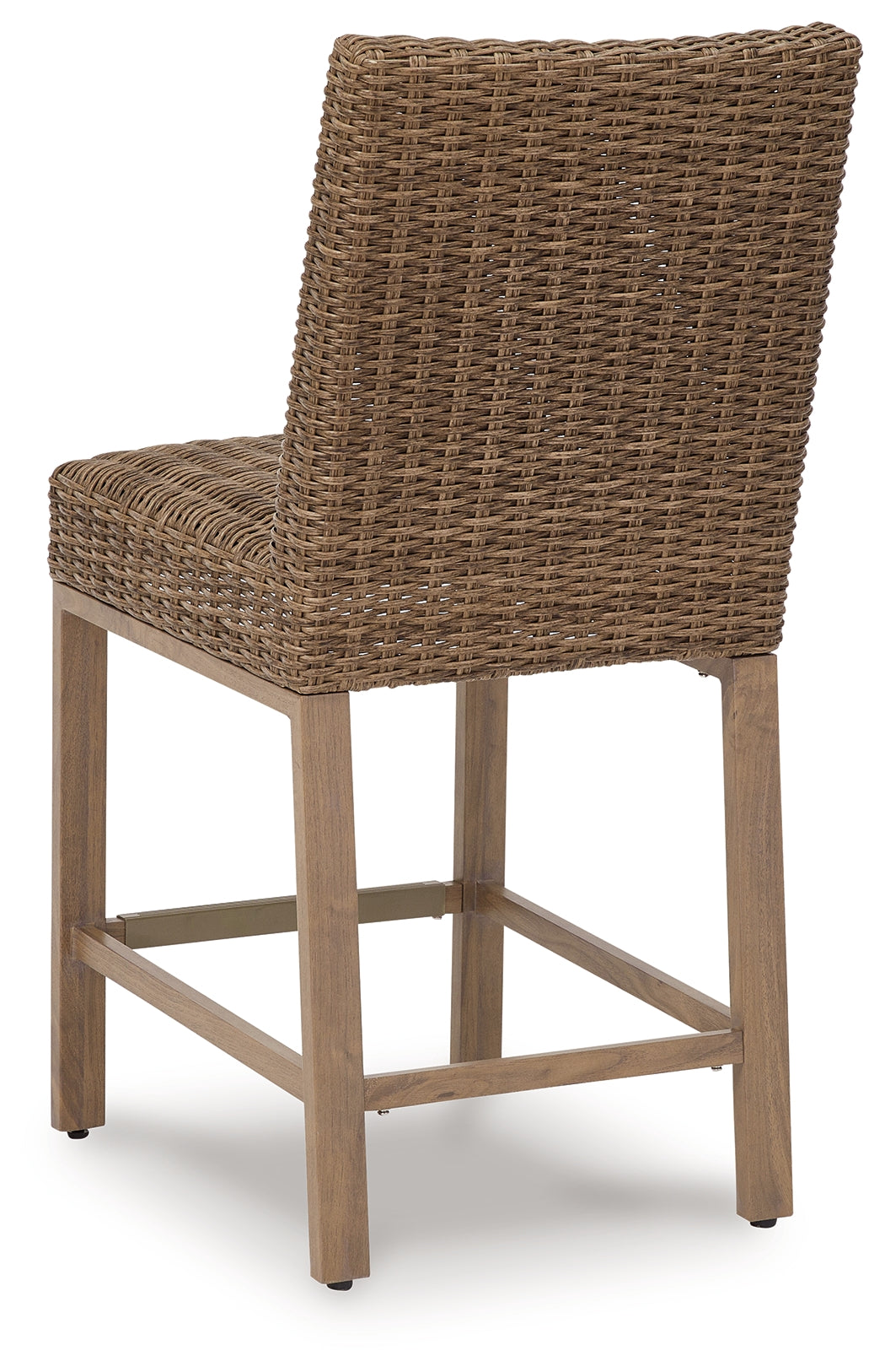 Walton Bridge Outdoor Bar Table and 4 Barstools in Driftwood from Ashley Furniture - Luna Furniture