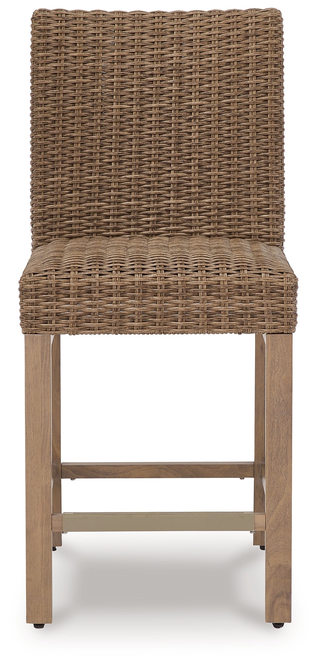 Walton Bridge Outdoor Bar Table and 4 Barstools in Driftwood from Ashley Furniture - Luna Furniture