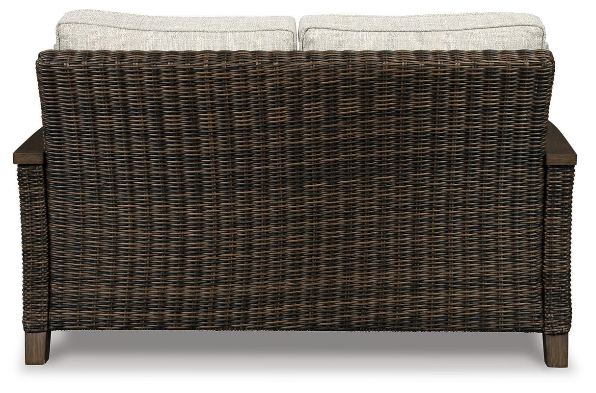 Paradise Trail Medium Brown Loveseat with Cushion from Ashley Furniture - Luna Furniture