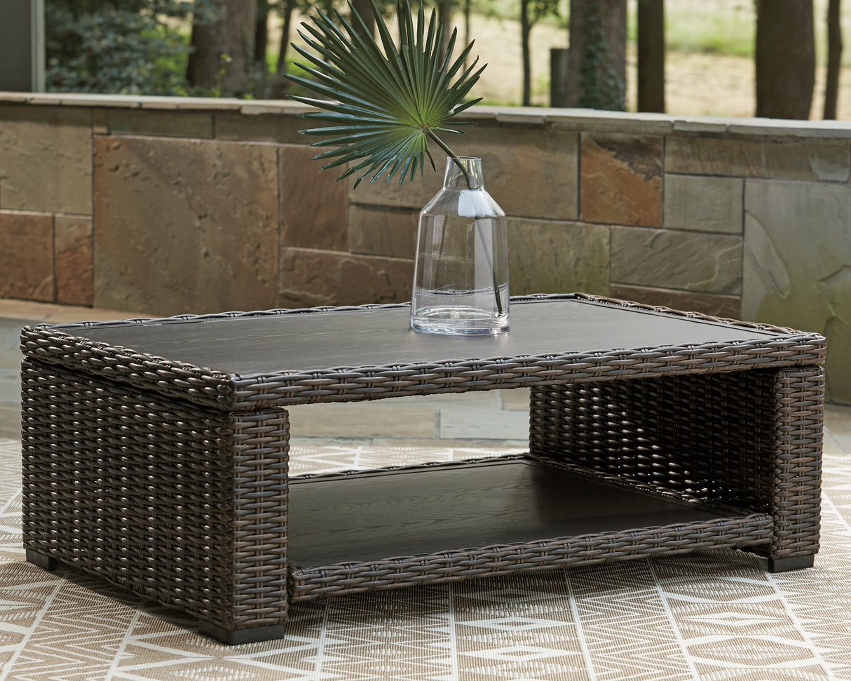 Grasson Lane Brown Coffee Table from Ashley Furniture - Luna Furniture