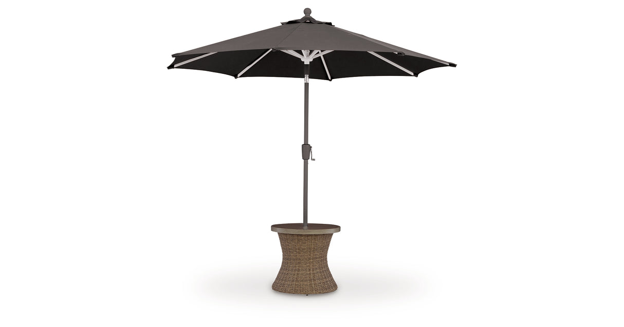 Laguna Heights Beige Outdoor End Table from Ashley Furniture - Luna Furniture