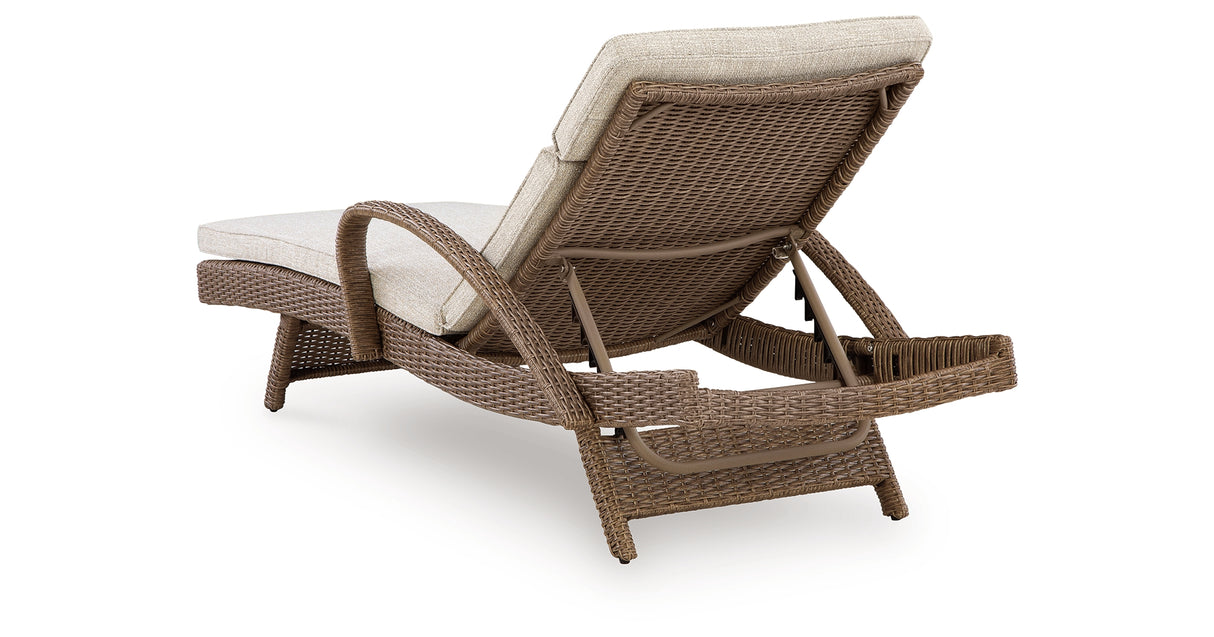 Laguna Heights Beige Chaise Lounge with Cushion from Ashley Furniture - Luna Furniture