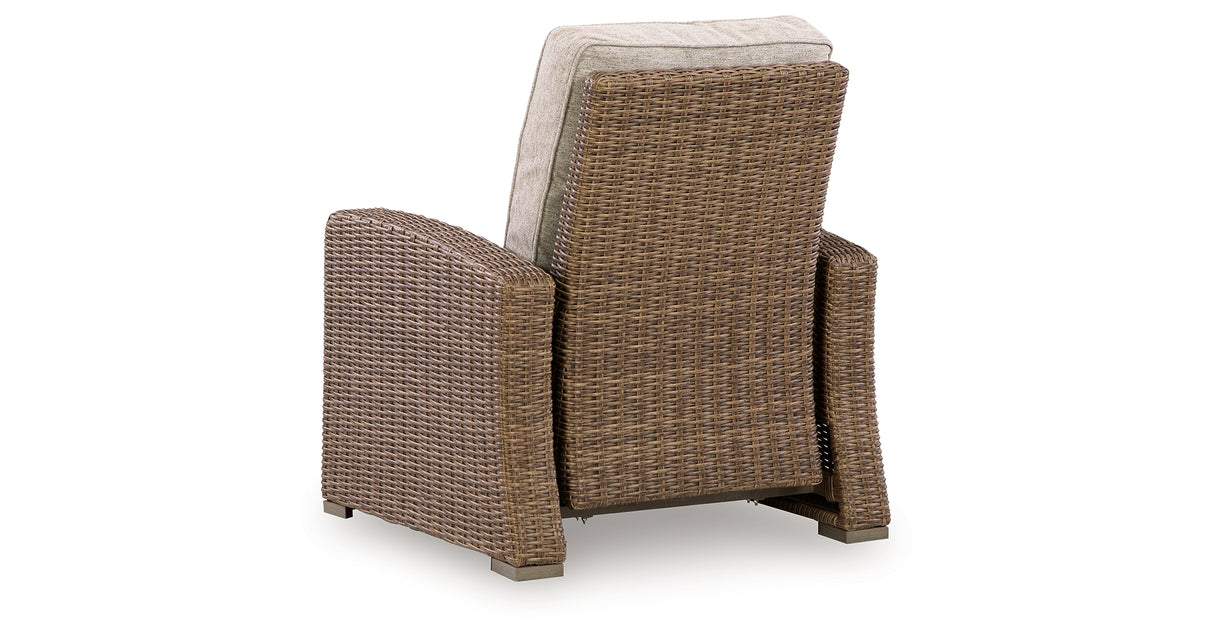 Laguna Heights Beige Outdoor Recliner from Ashley Furniture - Luna Furniture