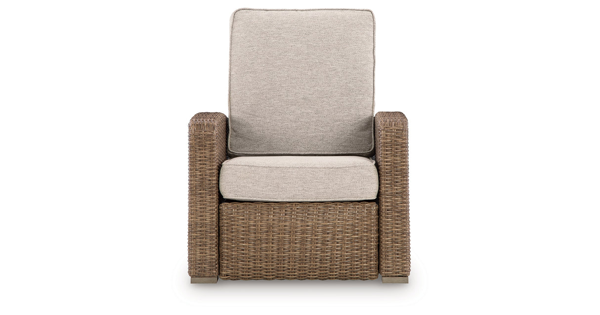 Laguna Heights Beige Outdoor Recliner from Ashley Furniture - Luna Furniture
