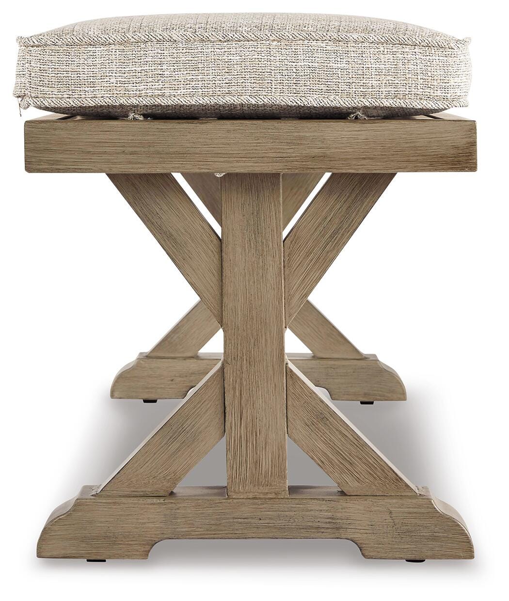 Beachcroft Beige 4-Piece Outdoor Sectional, 2 Arm Chairs, Lounge Chair and Bench from Ashley - Luna Furniture