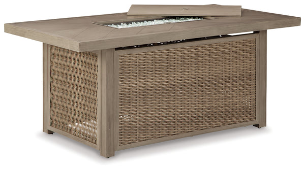Beachcroft Beige Outdoor Fire Pit Table
