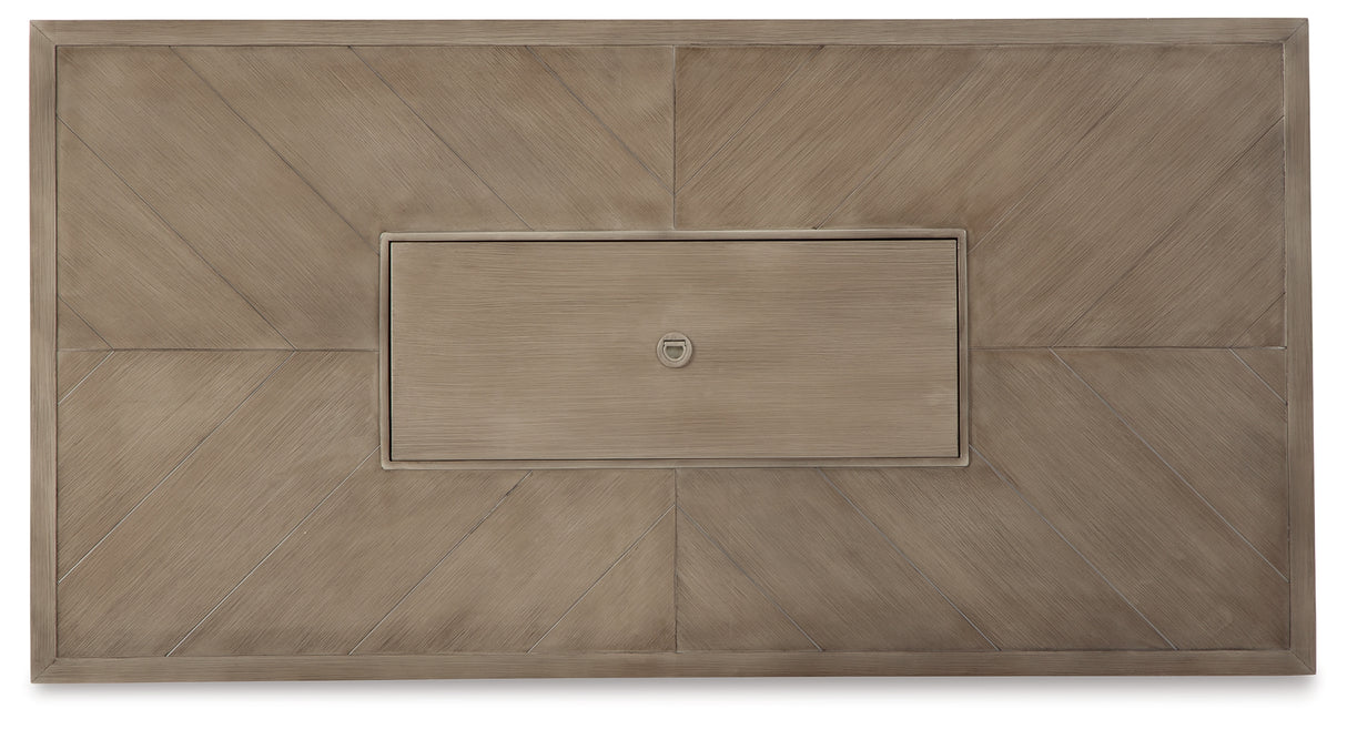 Beachcroft Beige Outdoor Fire Pit Table from Ashley - Luna Furniture