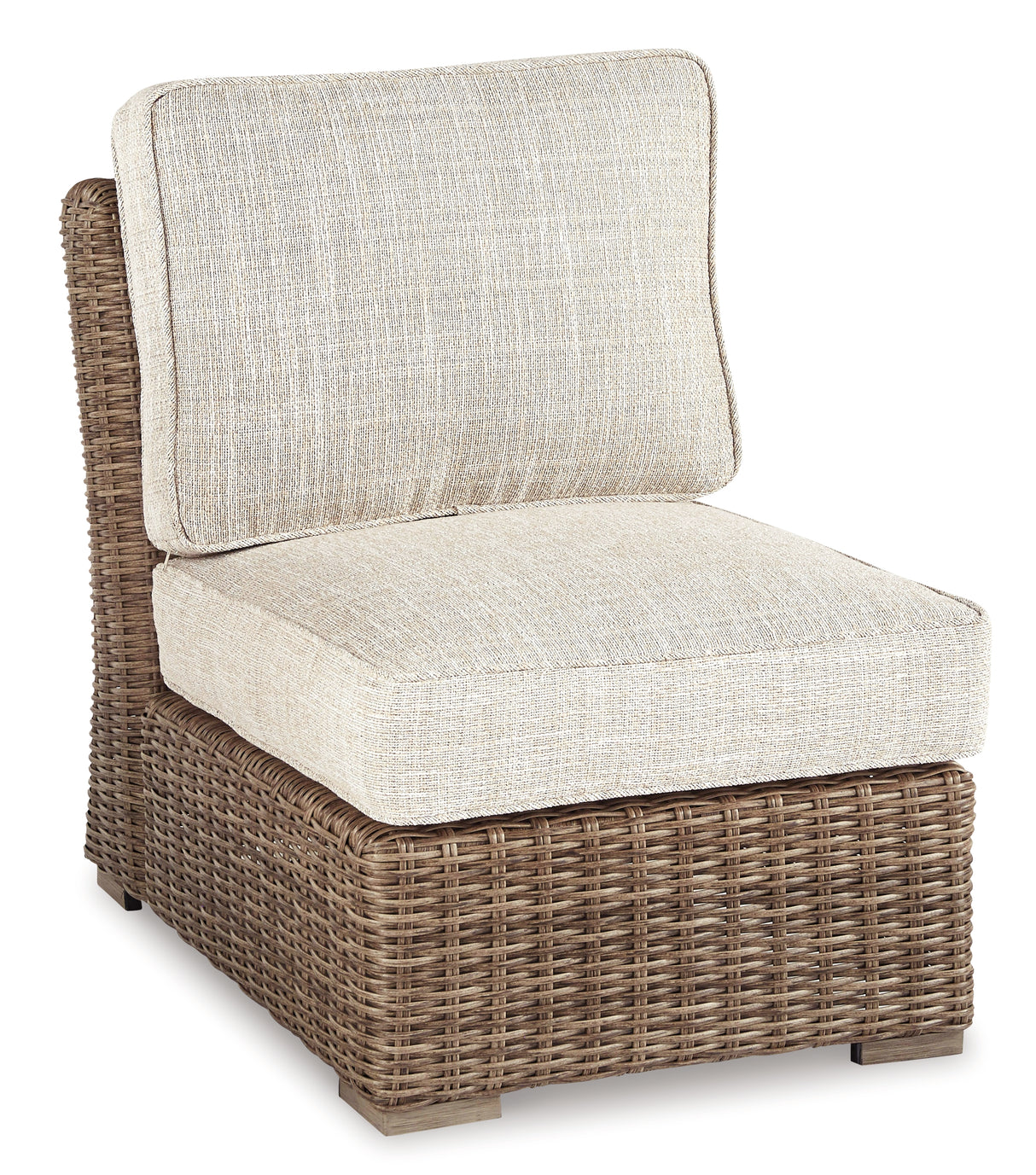Beachcroft Beige Outdoor Sofa and 2 Lounge Chairs with Fire Pit Table from Ashley Furniture - Luna Furniture
