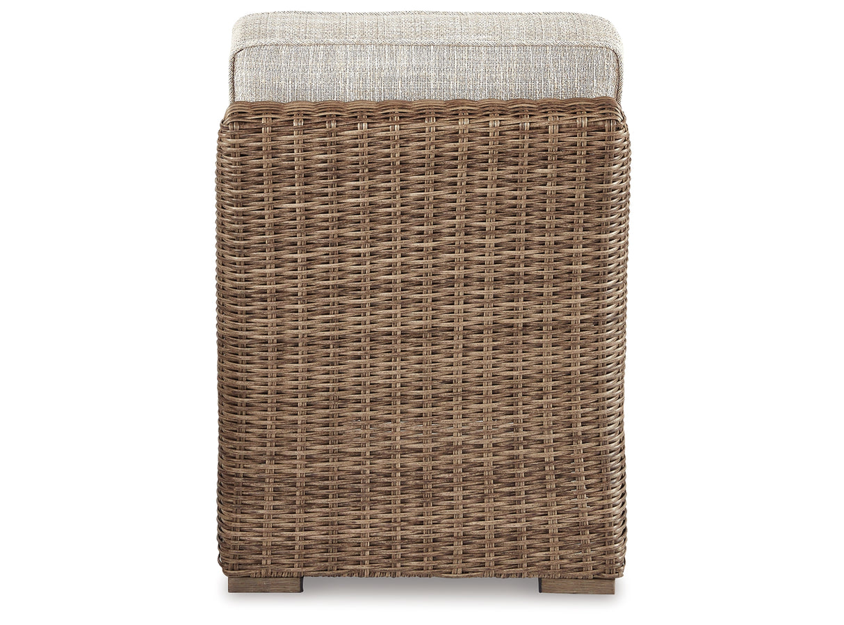 Beachcroft 2-Piece Outdoor Sectional with Chair in Beige from Ashley Furniture - Luna Furniture