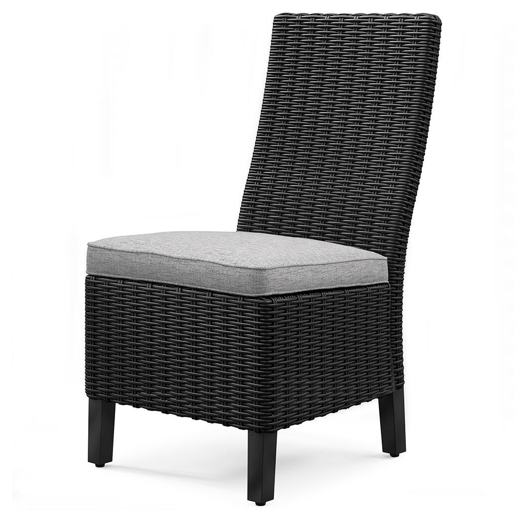 Beachcroft Outdoor Dining Table and 6 Chairs in Black/Light Gray from Ashley Furniture - Luna Furniture