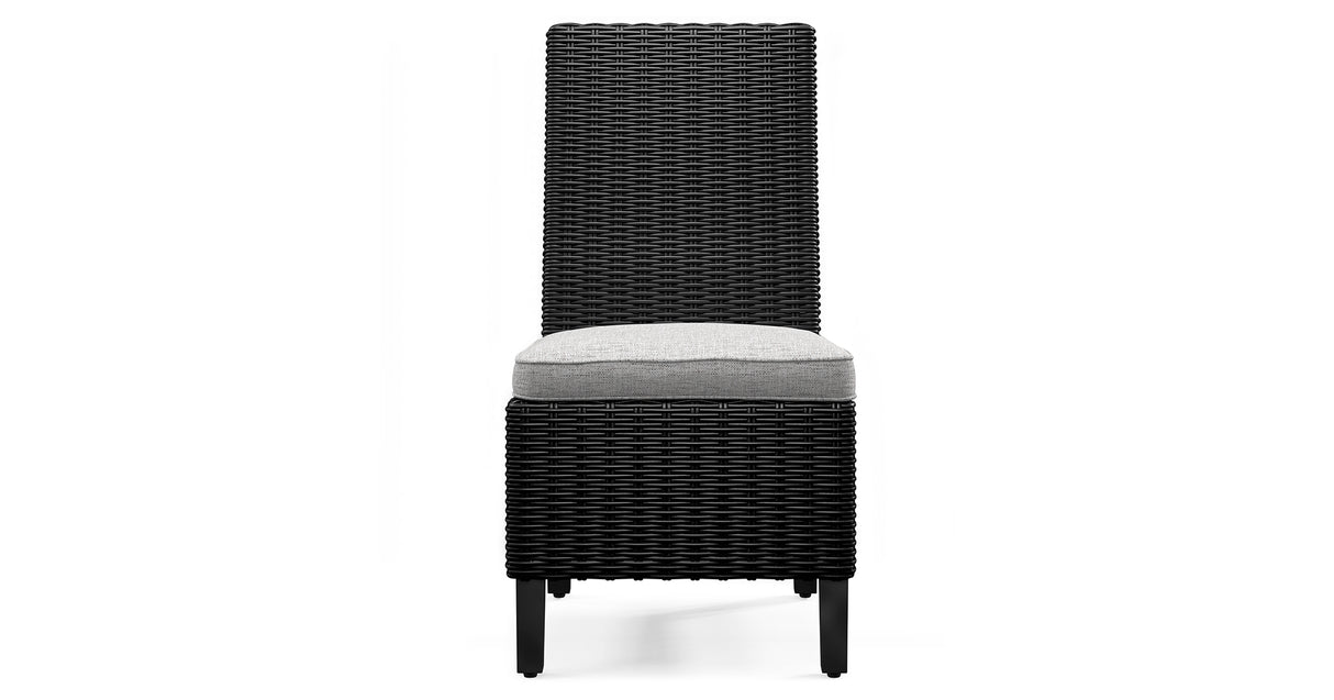 Beachcroft Outdoor Dining Table and 6 Chairs in Black/Light Gray from Ashley Furniture - Luna Furniture