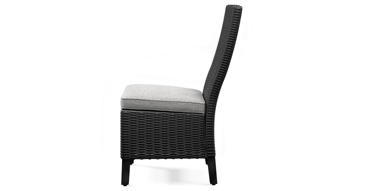 Beachcroft Outdoor Dining Table and 6 Chairs in Black/Light Gray from Ashley Furniture - Luna Furniture