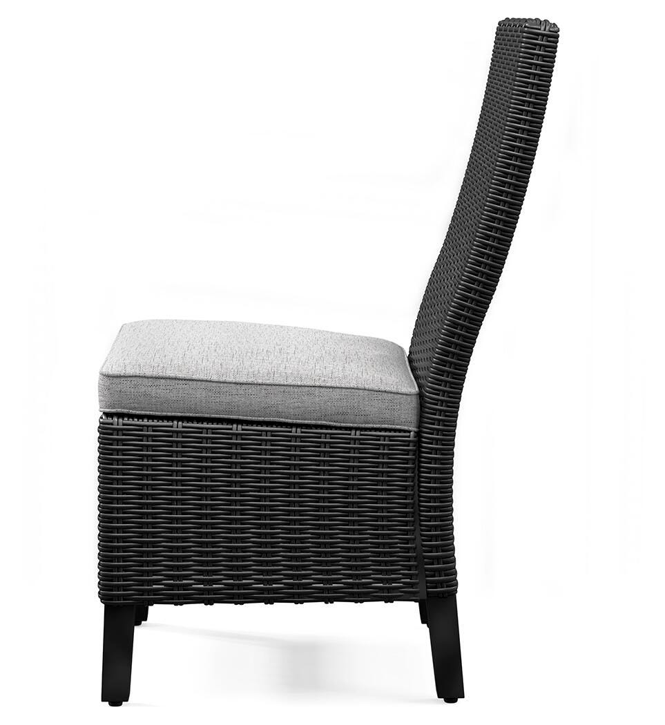 Beachcroft Outdoor Dining Table and 6 Chairs in Black/Light Gray from Ashley Furniture - Luna Furniture