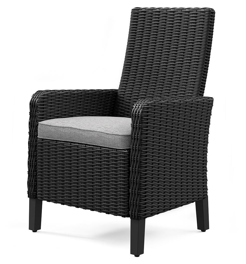 Beachcroft Outdoor Dining Table and 6 Chairs in Black/Light Gray from Ashley Furniture - Luna Furniture