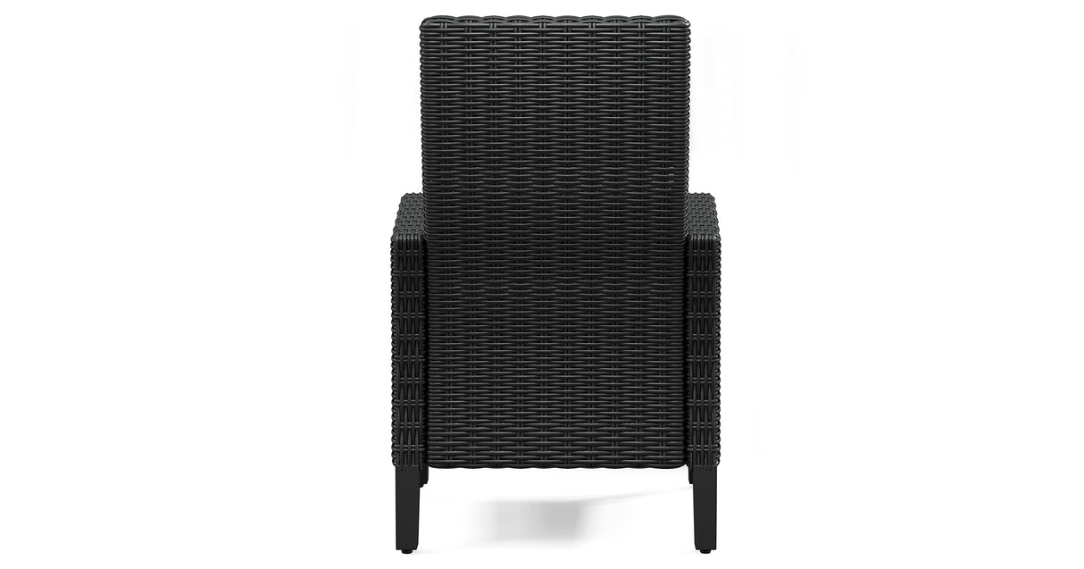 Beachcroft Outdoor Dining Table and 6 Chairs in Black/Light Gray from Ashley Furniture - Luna Furniture