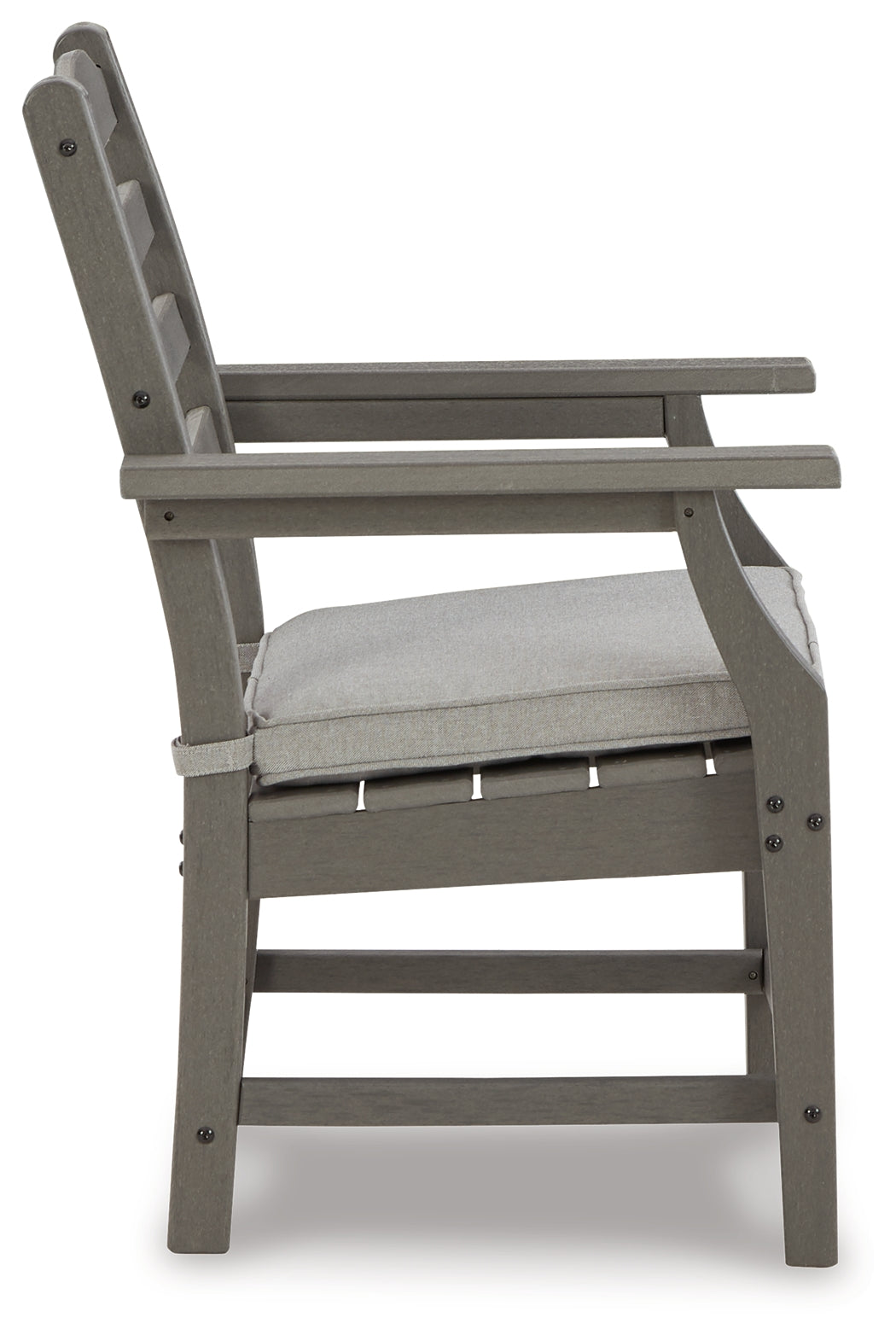 Visola Gray Arm Chair with Cushion (Set of 2) from Ashley Furniture - Luna Furniture
