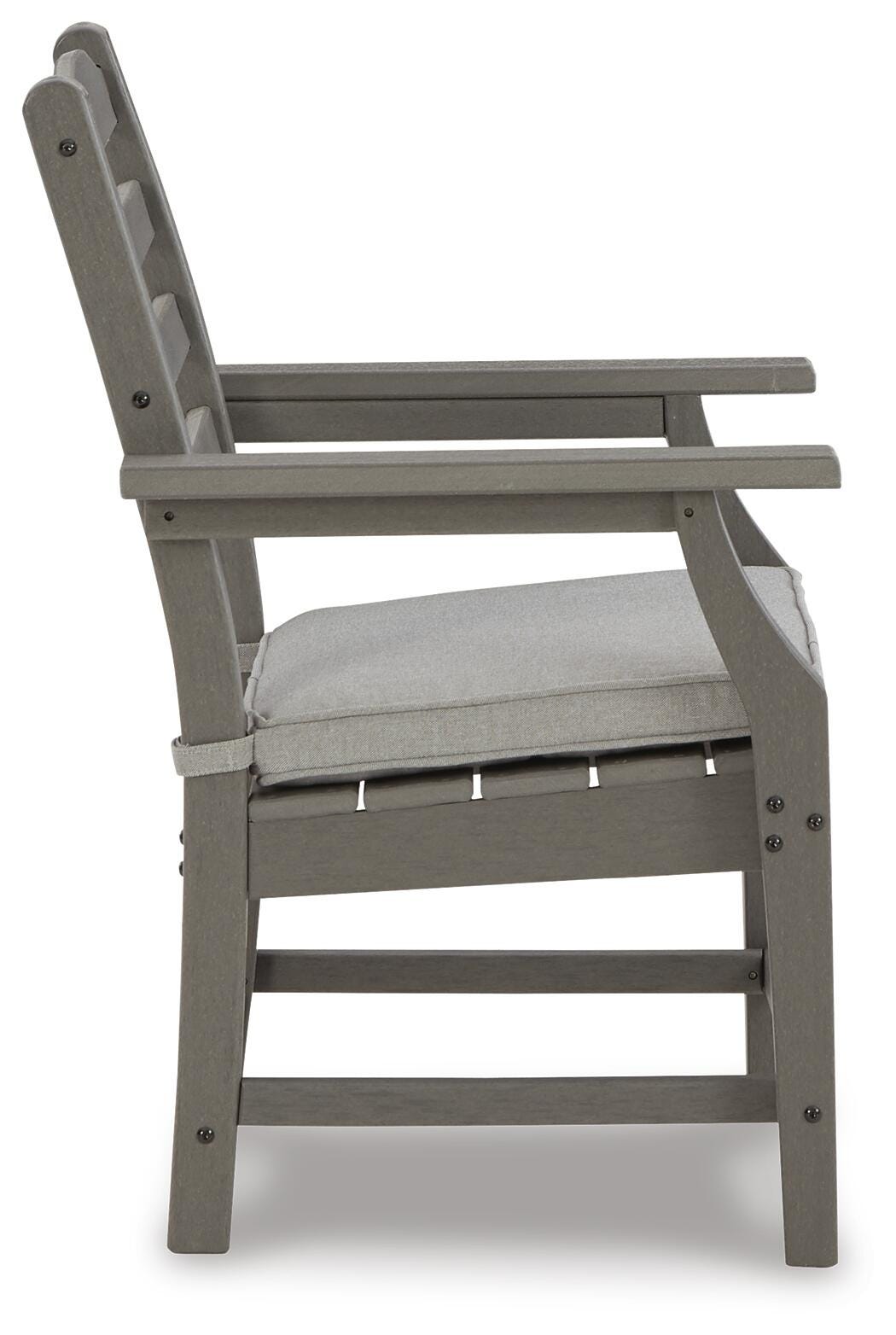 Visola Gray Arm Chair with Cushion (Set of 2) from Ashley - Luna Furniture