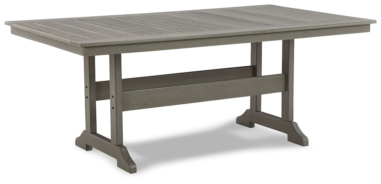 Visola Gray Outdoor Dining Table from Ashley Furniture - Luna Furniture