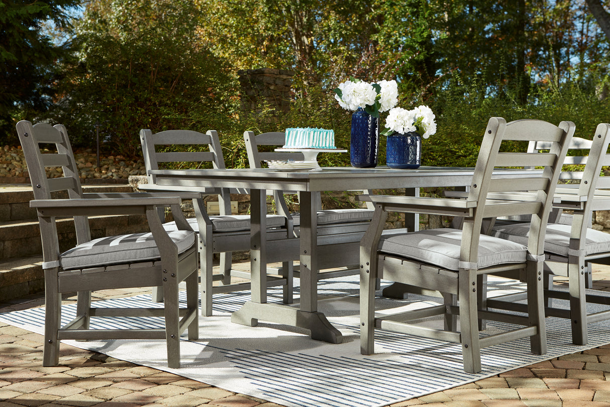 Visola Gray Outdoor Dining Table from Ashley Furniture - Luna Furniture