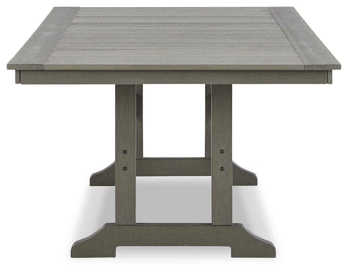 Visola Gray Outdoor Dining Table from Ashley Furniture - Luna Furniture