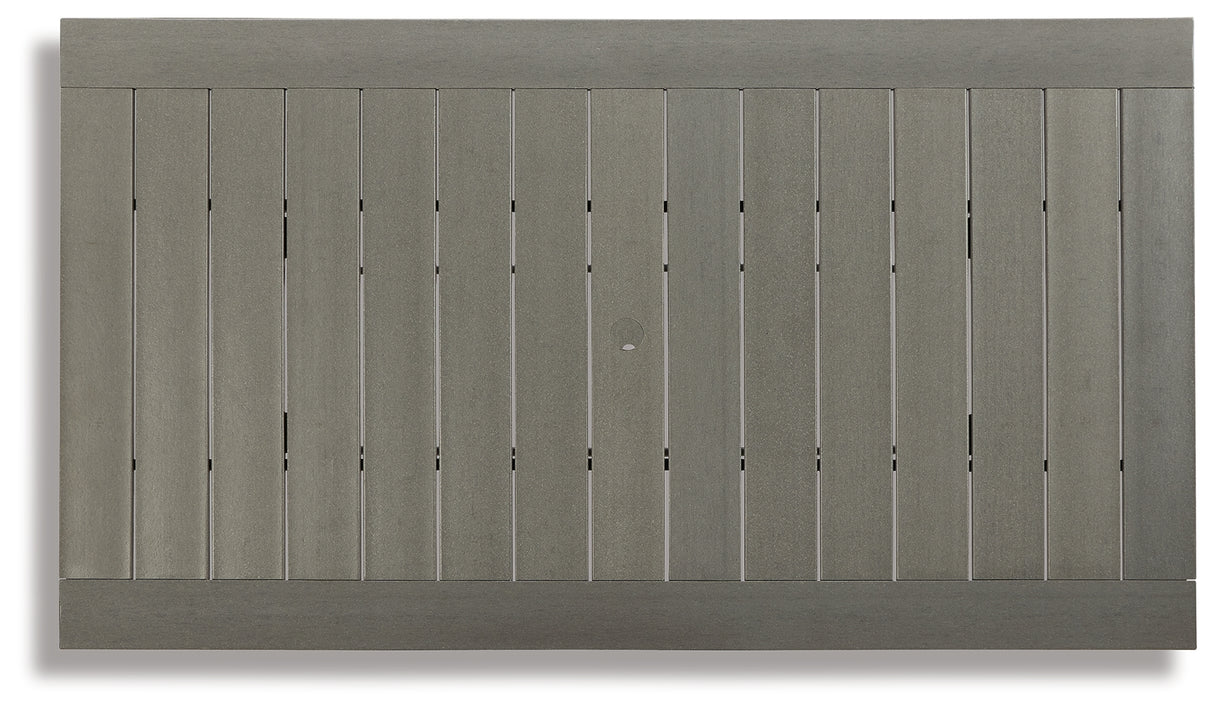 Visola Gray Outdoor Dining Table from Ashley Furniture - Luna Furniture
