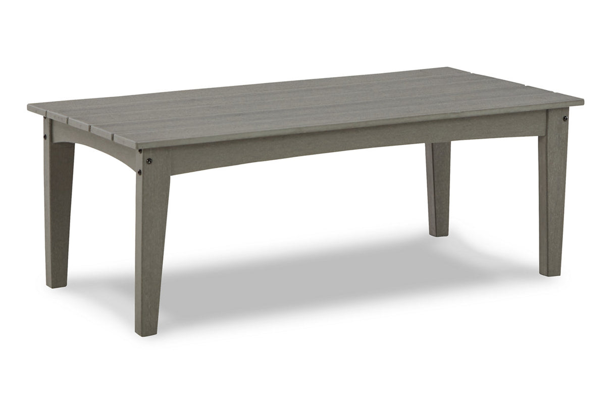 Visola Gray Outdoor Loveseat, 2 Lounge Chairs and Coffee Table from Ashley - Luna Furniture