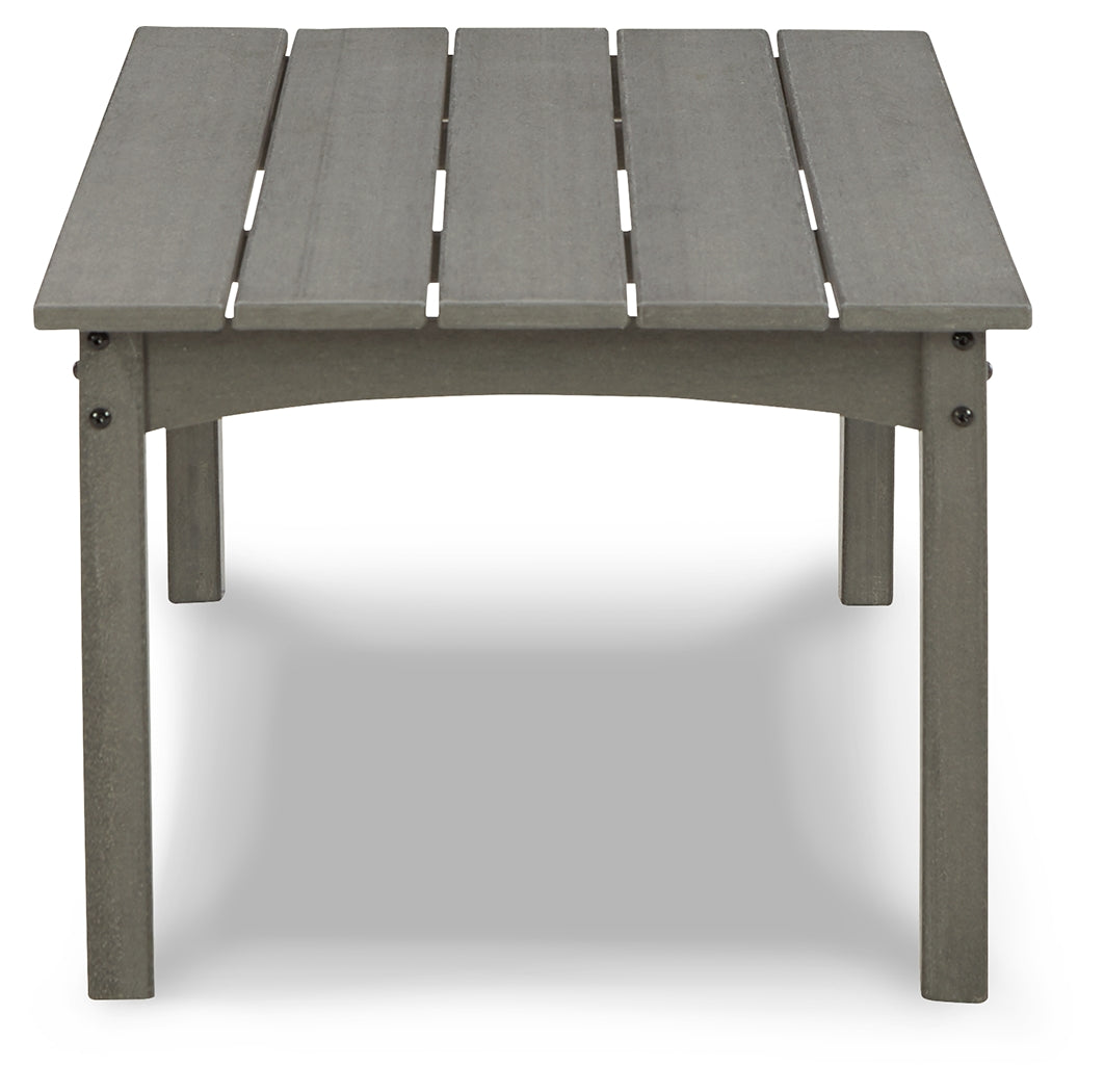 Visola Outdoor Coffee Table with 2 End Tables in Gray from Ashley Furniture - Luna Furniture