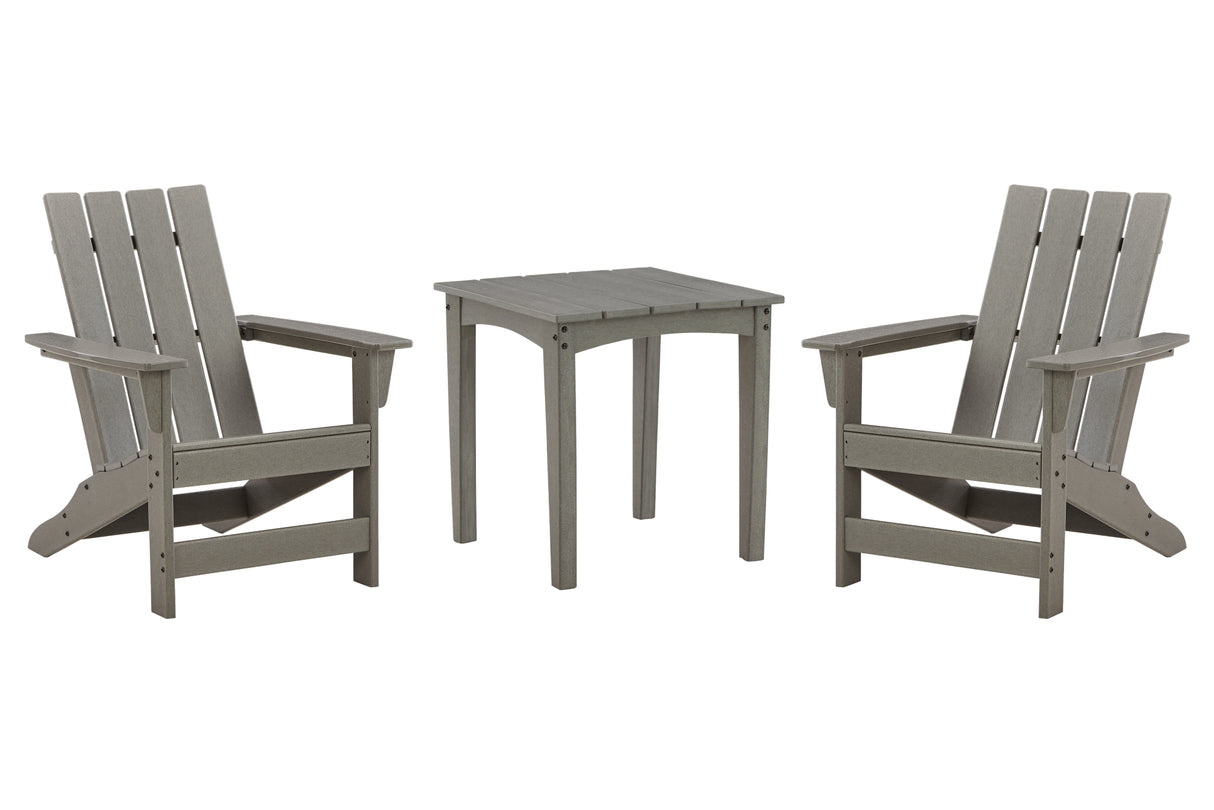 Visola Outdoor Chair with End Table in Gray from Ashley Furniture - Luna Furniture
