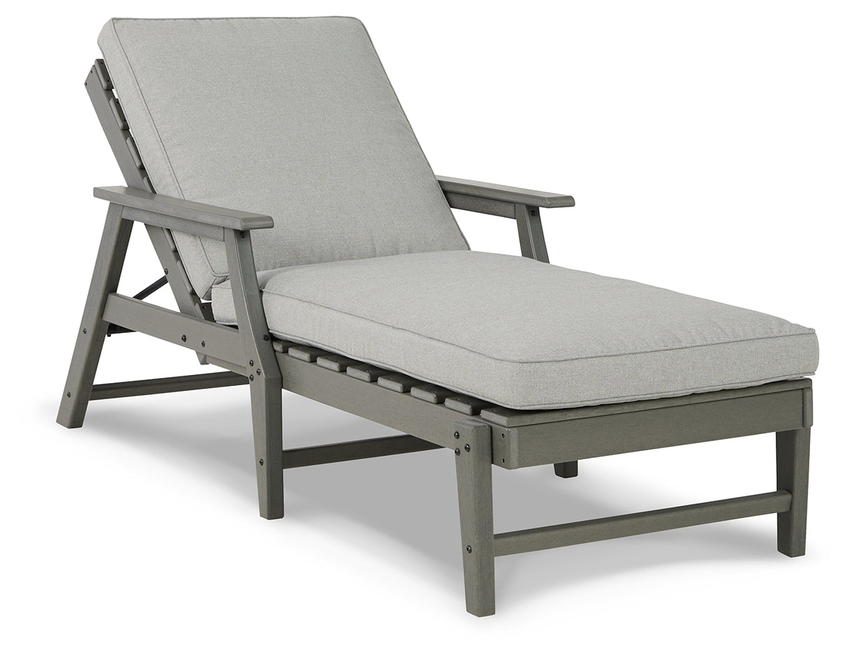Visola Gray Chaise Lounge with Cushion from Ashley - Luna Furniture