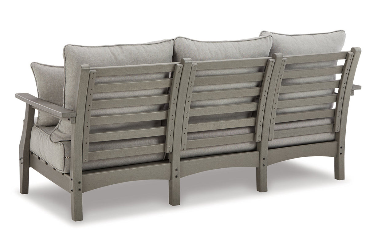 Visola Gray Outdoor Sofa, 2 Lounge Chairs and Coffee Table from Ashley - Luna Furniture