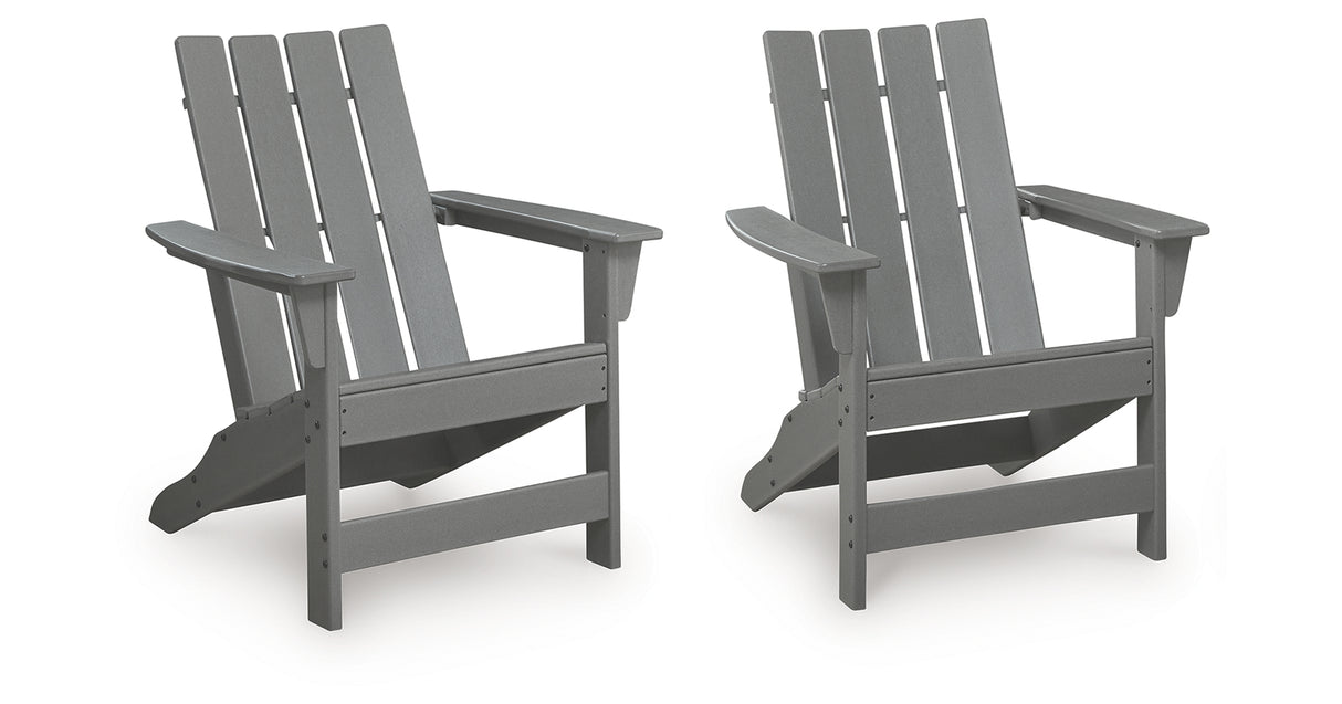Cove Beach 2 Adirondack Chairs in Gray from Ashley Furniture - Luna Furniture
