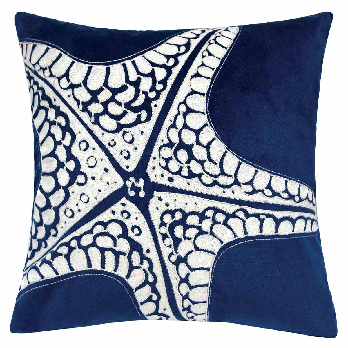 Jude White/Blue Accent Pillow from Furniture of America - Luna Furniture