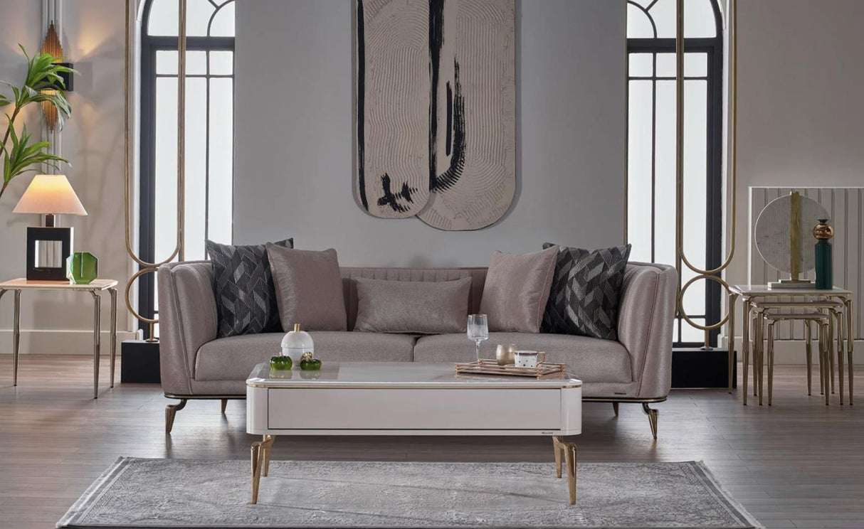 Plaza Ivory Coffee Table from Bellona - Luna Furniture