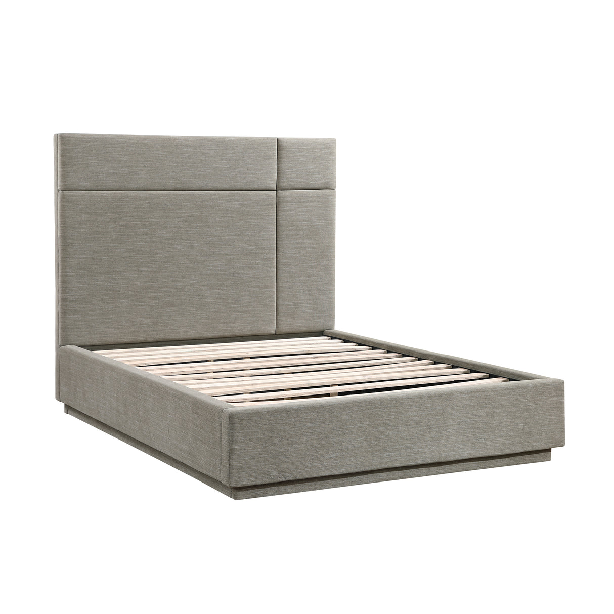 Paola Forest Green Eastern King Upholstered Platform Bed from Homelegance - Luna Furniture