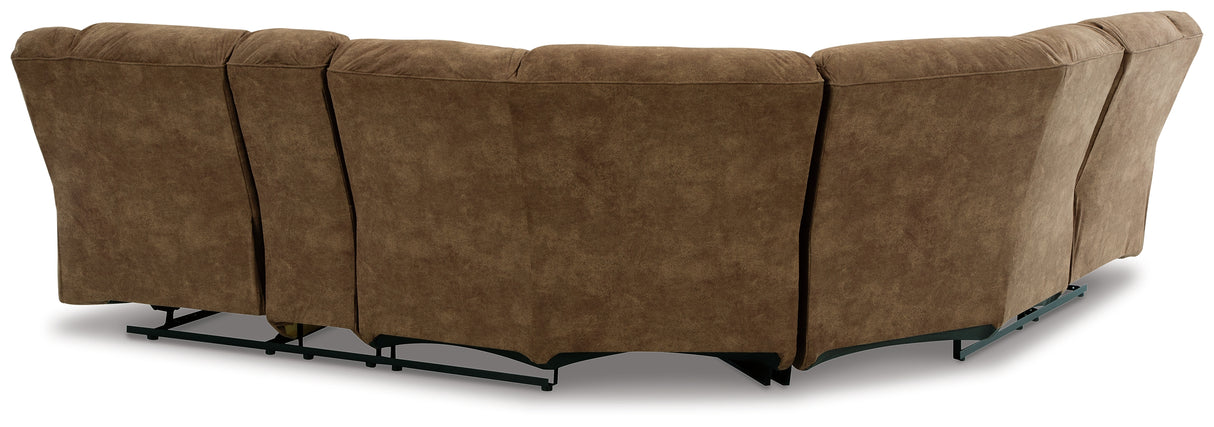 Partymate 2-Piece Sectional with Recliner in Brindle from Ashley Furniture - Luna Furniture