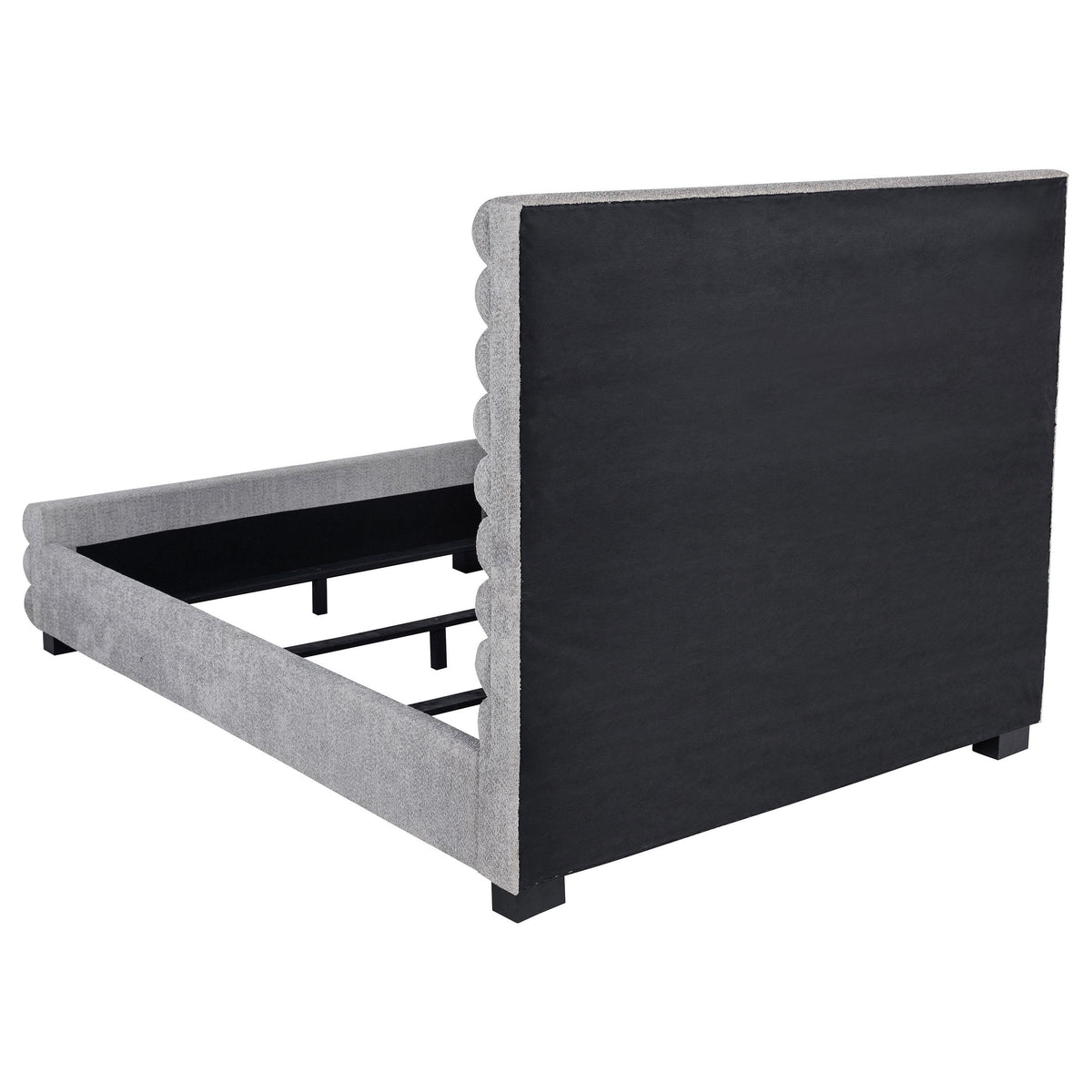 Patricia Gray Boucle Upholstered Eastern King Bed from Coaster - Luna Furniture