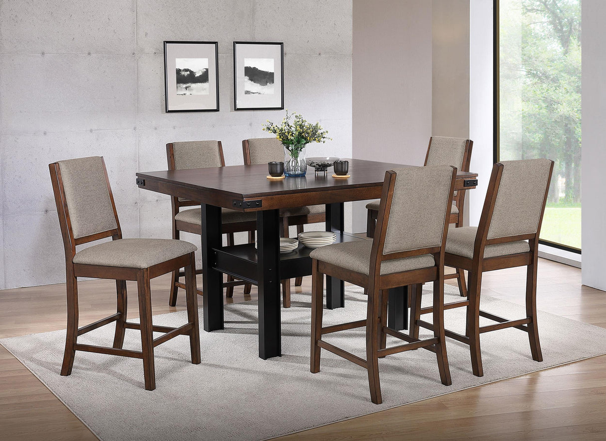 Patterson Mango Oak Upholstered Counter Chair, Set of 2 from Coaster - Luna Furniture