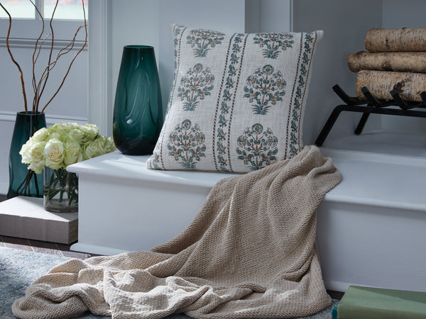 Paulmour Ivory/Green/Brown Pillow (Set of 4)