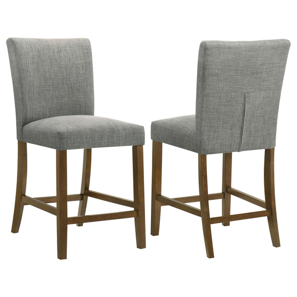 Paxton Gray Upholstered Counter Height Dining Chair, Set of 2