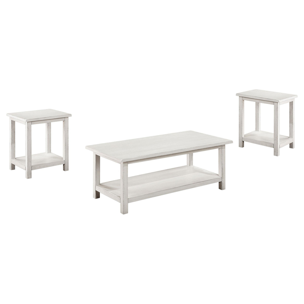 Payne Distressed White 3-Piece Coffee and End Table Set from Coaster - Luna Furniture