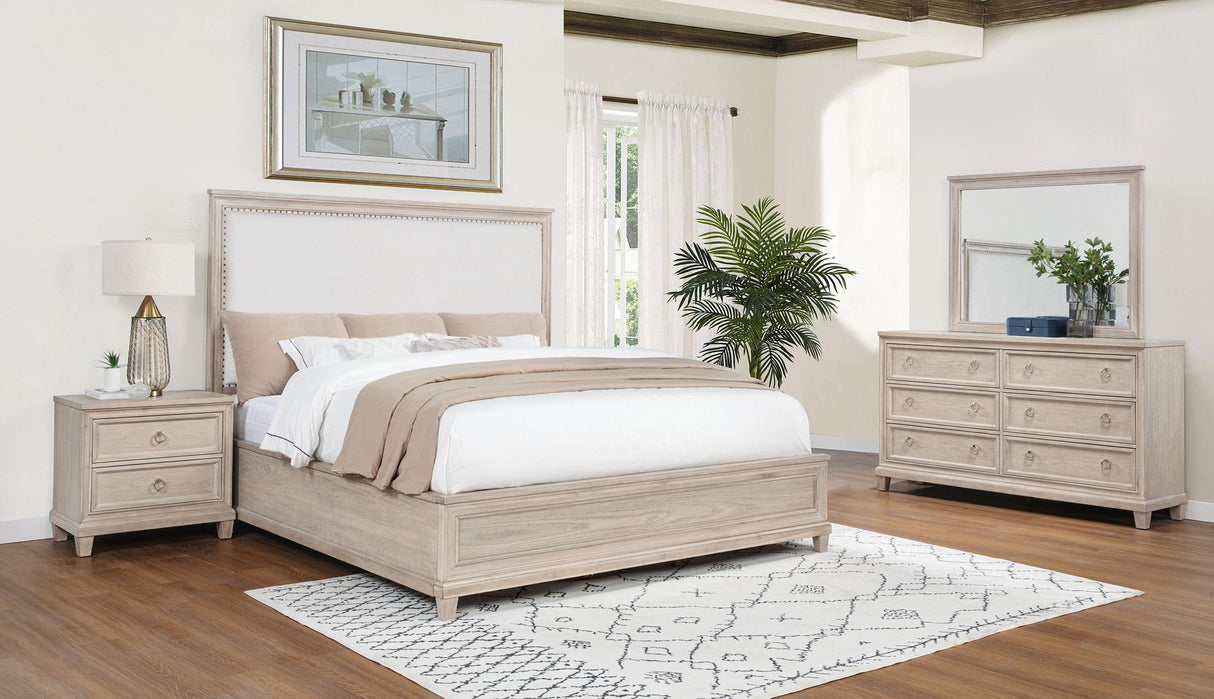 Pembroke Washed Oak 4-Piece Eastern King Bedroom Set from Coaster - Luna Furniture
