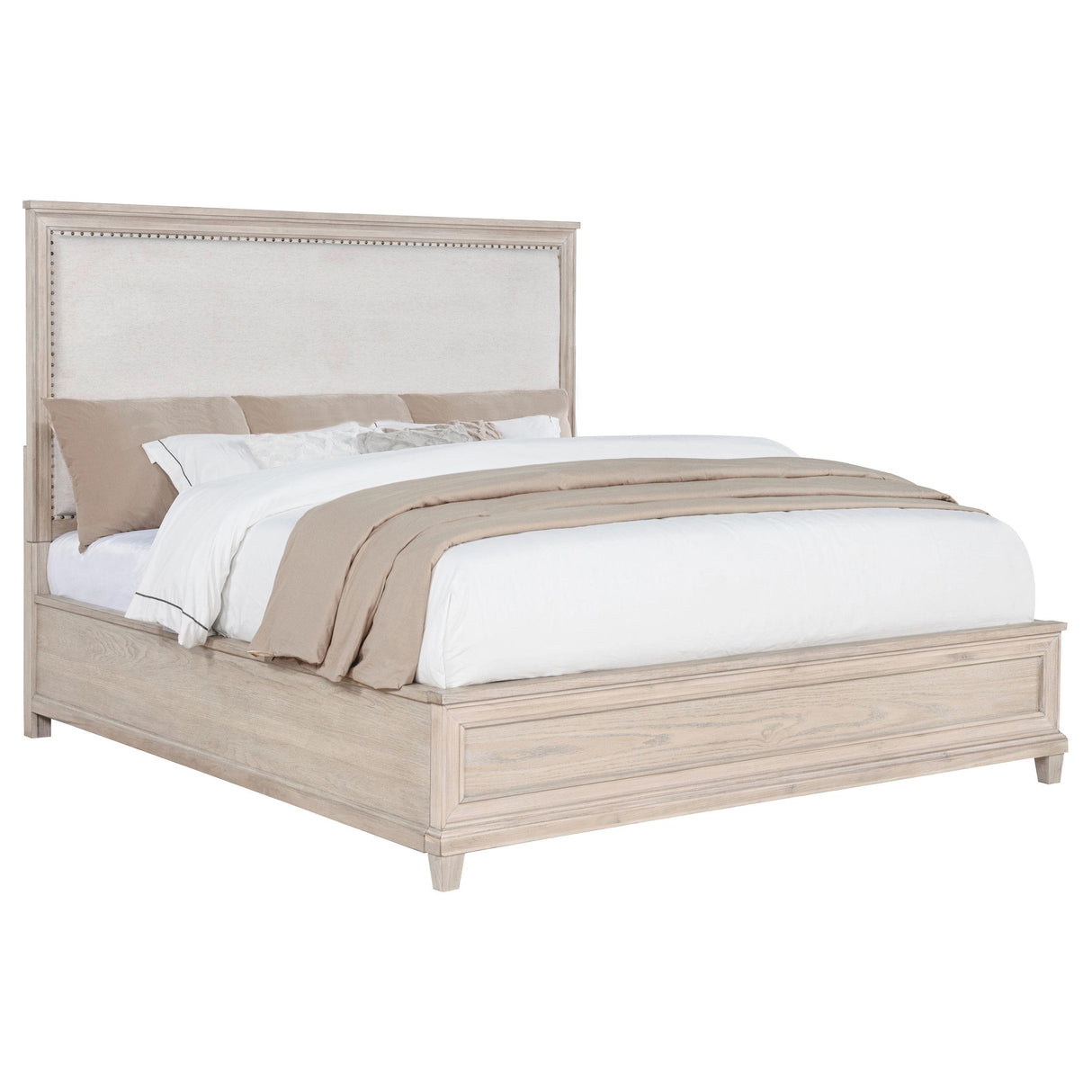 Pembroke Washed Oak 66-inch California King Panel Bed from Coaster - Luna Furniture
