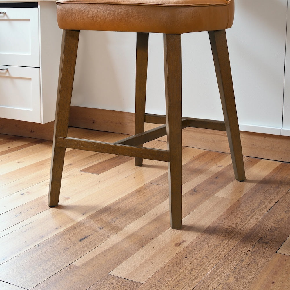 Peoria Cognac Modern Counter Stool from Midinmod - Luna Furniture