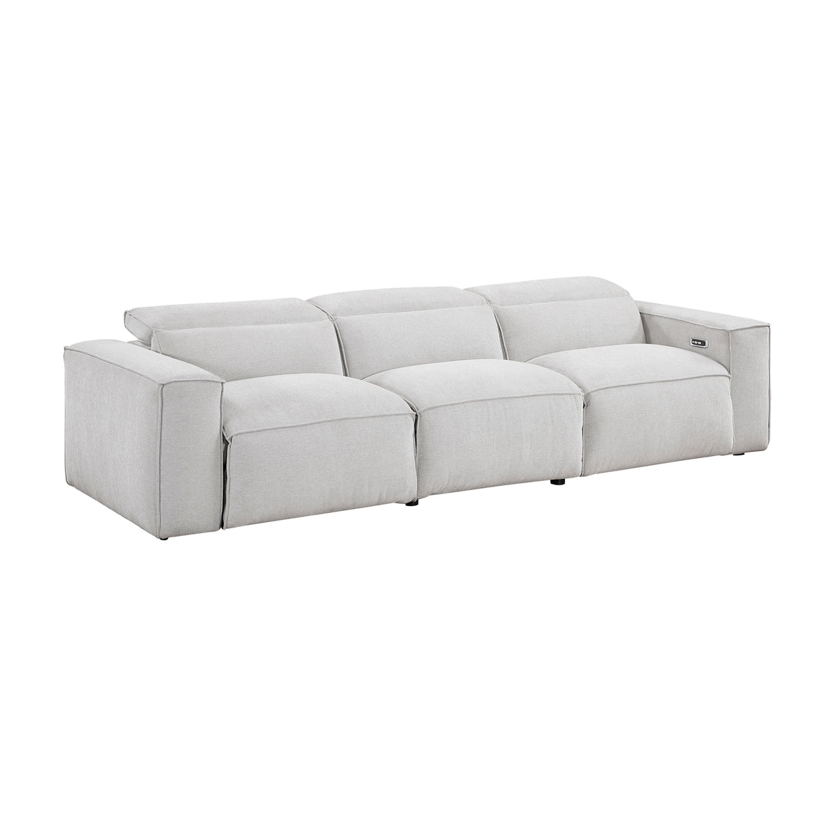 Phoebe Light Gray Power Double Reclining Living Room Set from Homelegance - Luna Furniture