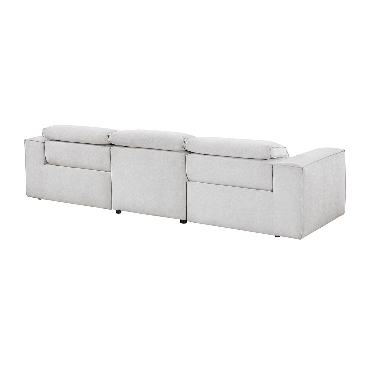 Phoebe Light Gray Power Double Reclining Living Room Set from Homelegance - Luna Furniture